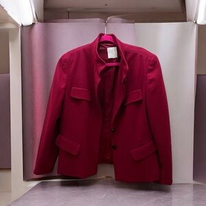 Beautiful Wool Women's Burgundy Blazer